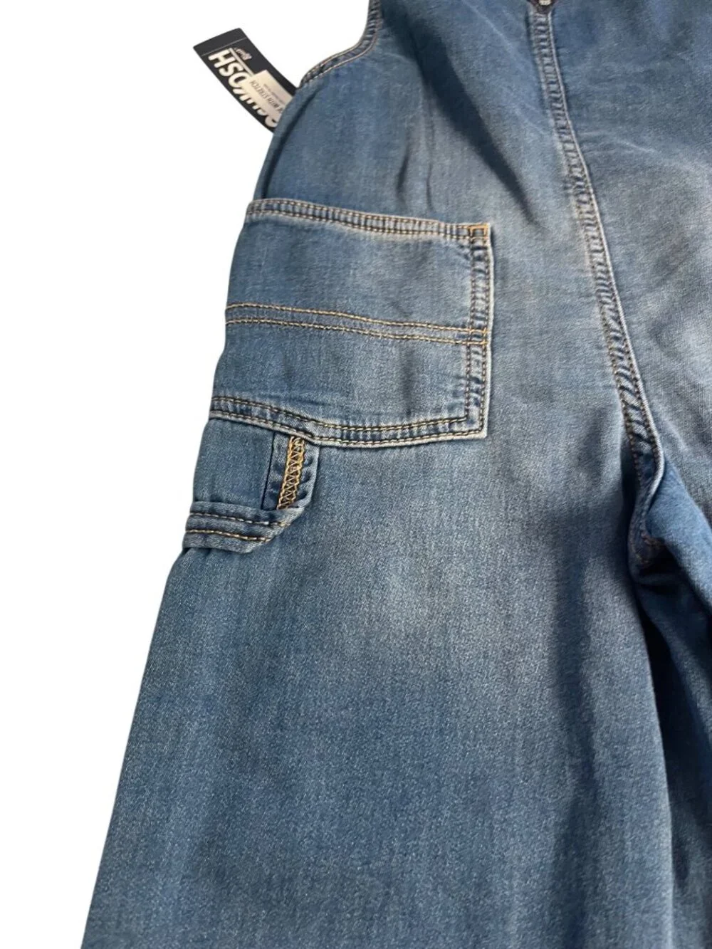 OshKosh Bgosh Toddler Boys Blue Denim Overalls 4T With Stretch Adjustable Straps